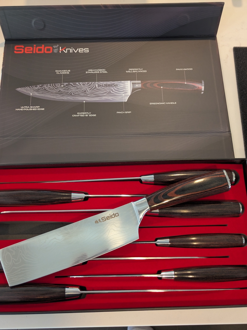 Seido - 8-Piece Japanese Chef Knife Set - New Sealed In Box